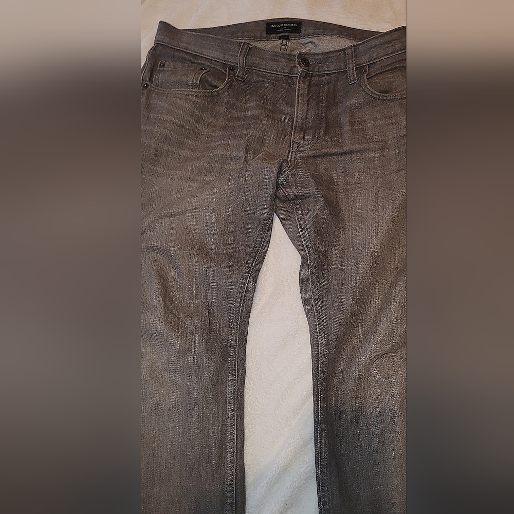 Banana Republic Mens Vintage Straight Jeans 34/32 Gray